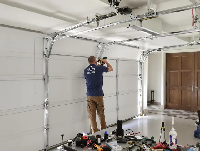 Bradenton Garage Door Repair certified technician performing precision garage door repair in Bradenton