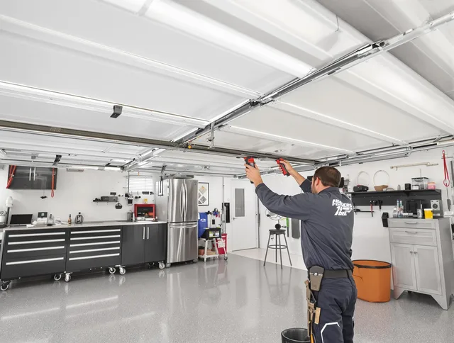 Overhead garage door repair service by Bradenton Garage Door Repair in Bradenton